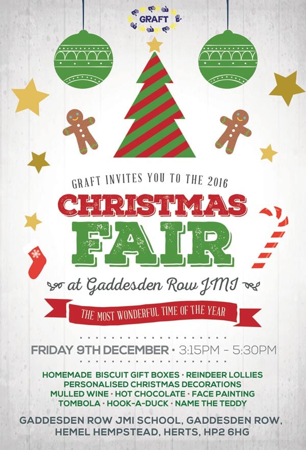 Gaddesden JMI Xmas fair flyer